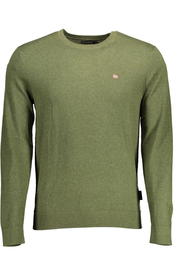 Napapijri Green Cotton Men Sweater - PREPXI