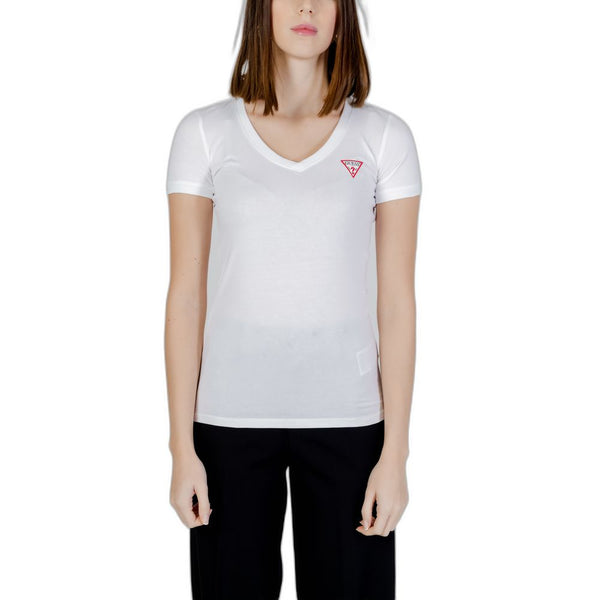 Guess White Cotton Tops & T-Shirt - PREPXI