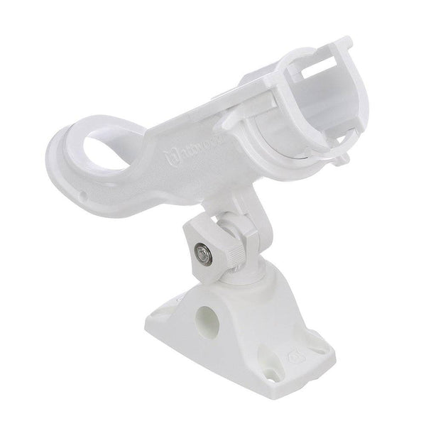 Attwood Heavy-Duty Adjustable Rod Holder w/Combo Mount - White - Rod Holders