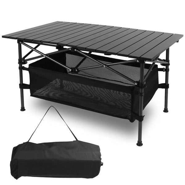 1 Pc Folding Camping Table Portable Aluminum Roll-up Picnic BBQ Desk with Carrying Bag Heavy Duty Outdoor Beach