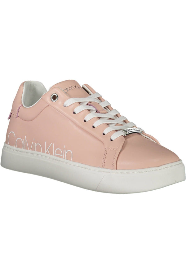 Calvin Klein Pink Leather Women Sneaker - PREPXI