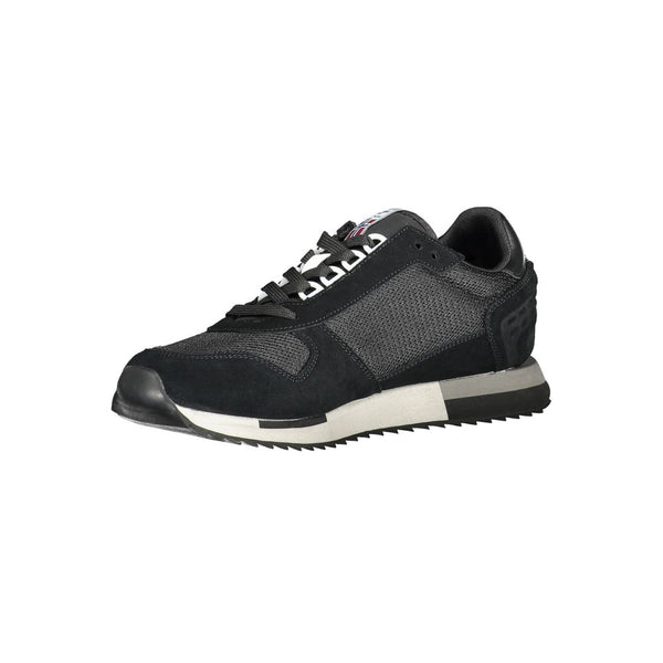 Napapijri Black Leather Men Sneaker - PREPXI
