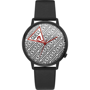Guess Black Leather Watch - PREPXI