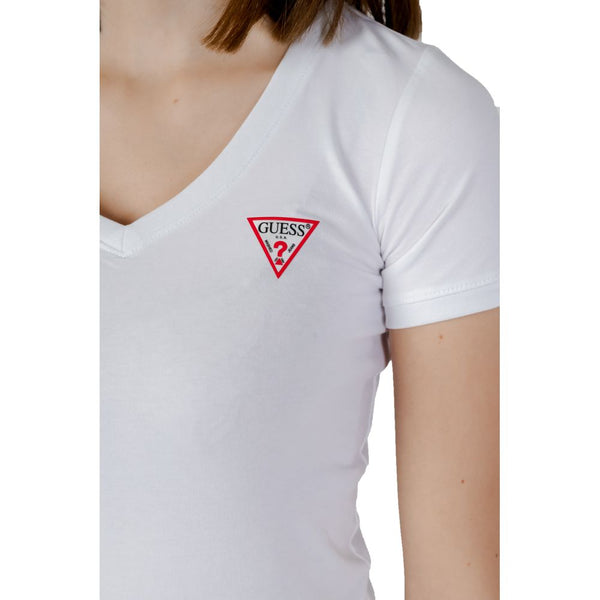 Guess White Cotton Tops & T-Shirt - PREPXI