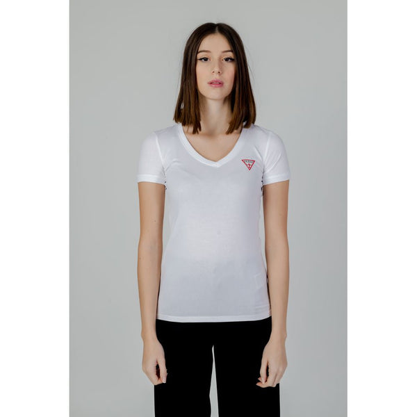 Guess White Cotton Tops & T-Shirt - PREPXI