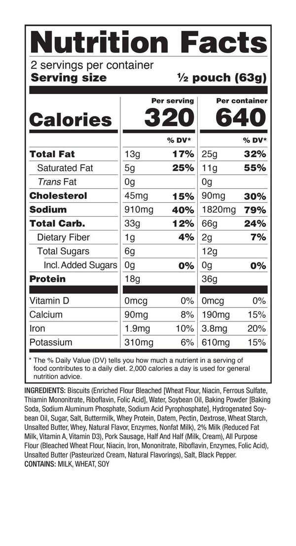 6 CT ReadyWise Pro Adventure Meal Homestyle Biscuits & Gravy with Sausage - 79.99