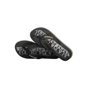 Napapijri Chic Black Contrast Detail Flip Flops - PREPXI