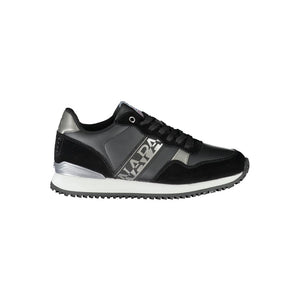 Napapijri Chic Black Lace-Up Sneakers with Contrast Detail - PREPXI
