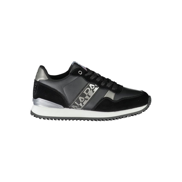 Napapijri Chic Black Lace-Up Sneakers with Contrast Detail - PREPXI