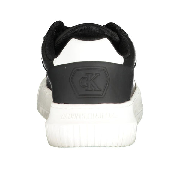 Calvin Klein Sleek Black Lace-Up Sneakers with Contrast Details - PREPXI