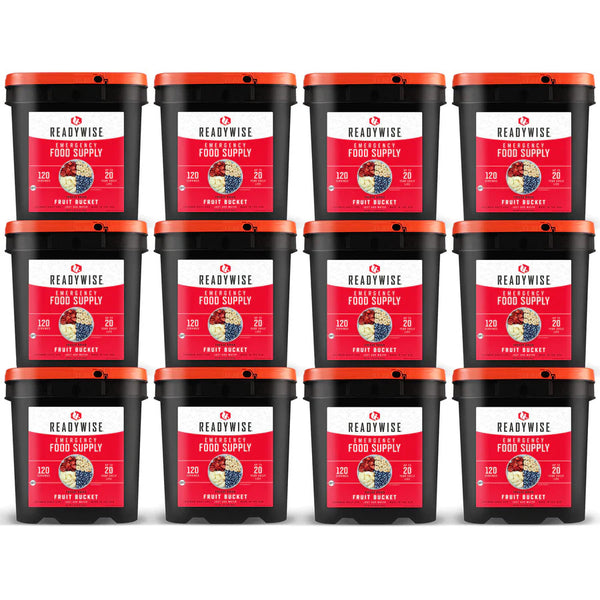 1440 Serving Freeze Dried Fruit Bucket (12, 120 serving buckts) - UPC: 