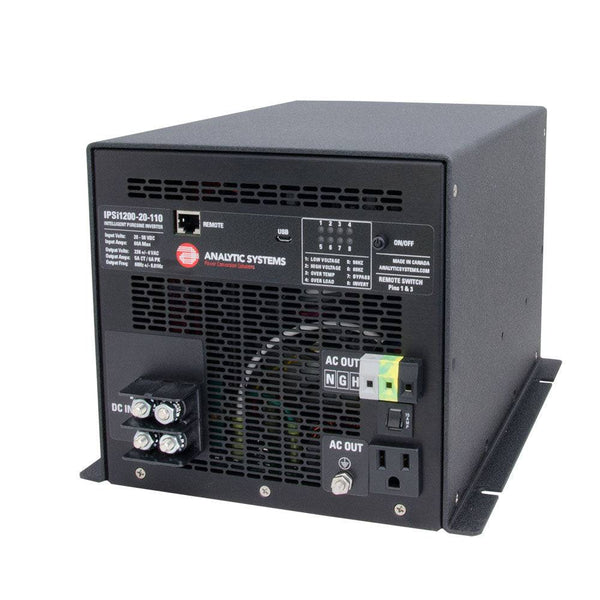 Analytic Systems AC Intelligent Pure Sine Wave Inverter 1200W 20-40V In 110V Out - Inverters