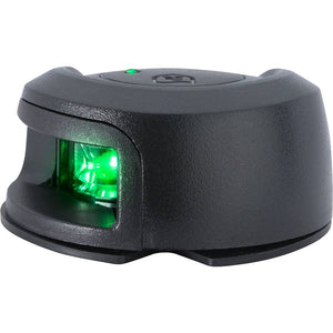 Attwood LightArmor Deck Mount Navigation Light - Black Composite - Starboard (green) - 2NM - Navigation Lights