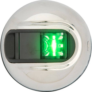 Attwood LightArmor Vertical Surface Mount Navigation Light - Starboard (Green) - Stainless Steel - 2NM - Navigation