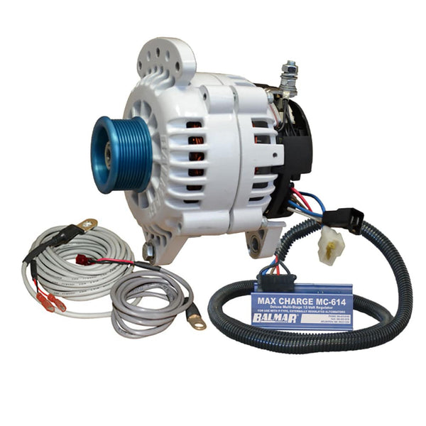 Balmar Alternator 120 AMP Kit 120V 3.15’’ Dual Foot Saddle J10 Pulley Regulator Temp Sensor - Alternators