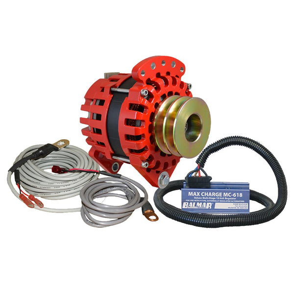 Balmar Alternator 3.15’’ Dual Foot Saddle Dual V Pulley Regulator Temp Sensor - 170A Kit - 12V - Alternators