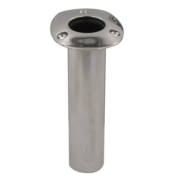 C.E. Smith 70 Series Standard Flush Mount Rod Holder - Degree - Stainless Steel - Gimbal Bar Bottom - Black Liner - Rod