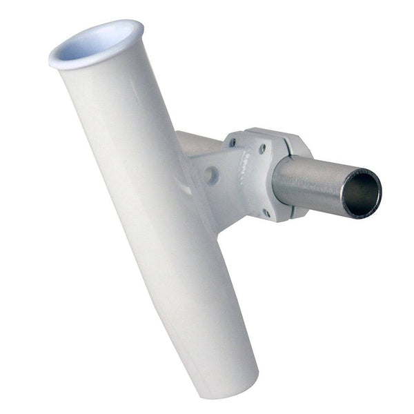 C. E. Smith Aluminum Horizontal Clamp-On Rod Holder 1-5/16’’ OD White - Powdercoat w/Sleeve - Rod Holders