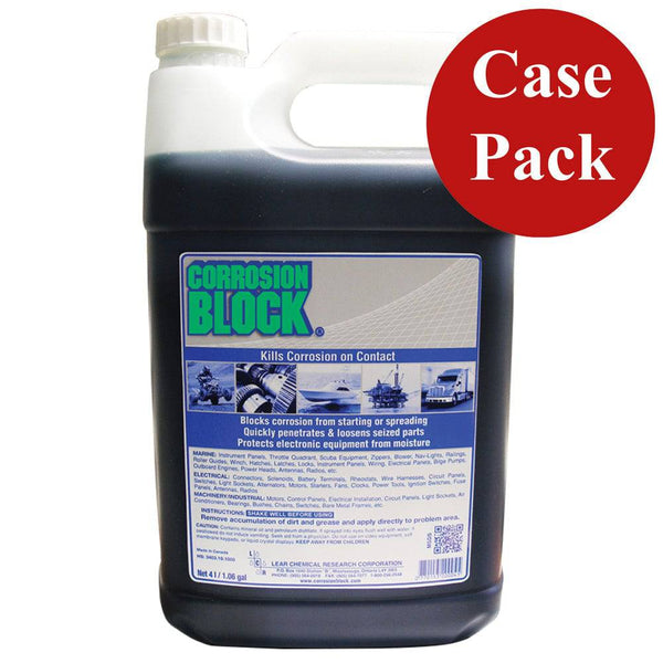 Corrosion Block Liquid 4-Liter Refill - Non-Hazmat Non-Flammable Non-Toxic *Case of 4* - Cleaning