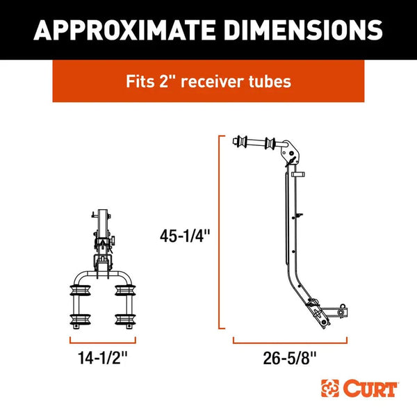 CURT ActiveLink SE Series Bike Rack - 2 Bikes Up to 90 lbs - Accessories