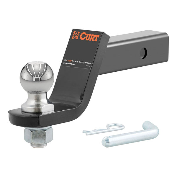 CURT Loaded Ball Mount w/2’’ Ball - 2’’ Shank - 4’’ Drop - 7,500 lbs - Accessories