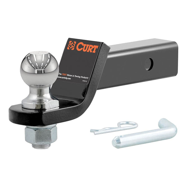 CURT Loaded Ball Mount w/2’’ Ball - 2’’ Shank - 2’’ Drop - 7,500 lbs - Accessories