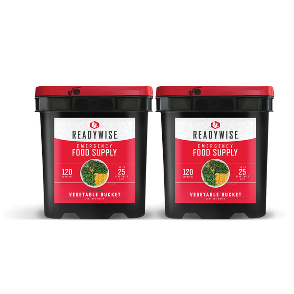 240 Serving Freeze Dried Vegetables (2, 120 serving buckets) - UPC: 