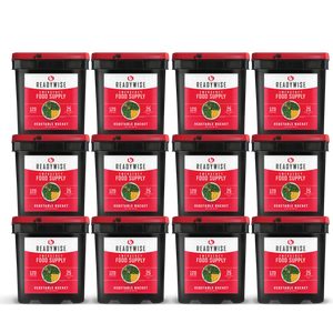 1440  Serving Freeze Dried Vegetables (12, 120 serving buckets) - UPC: 