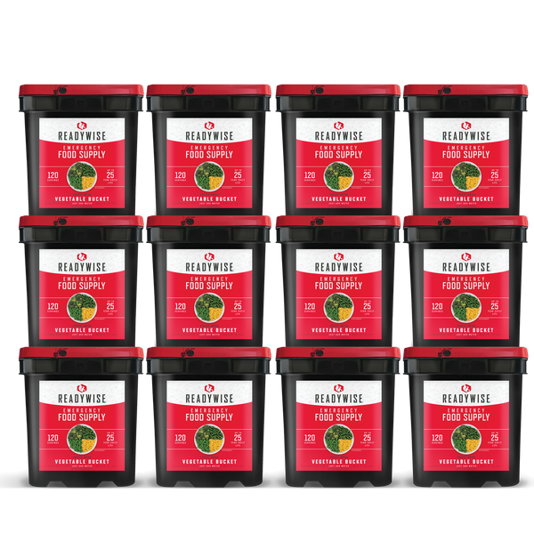 1440  Serving Freeze Dried Vegetables (12, 120 serving buckets) - UPC: 