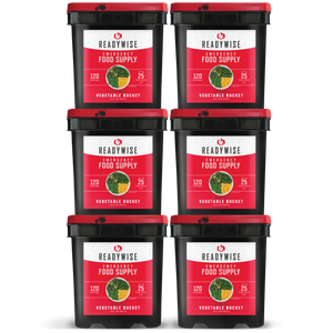 720 Serving Freeze Dried Vegetables (6, 120 serving buckets) - UPC: 
