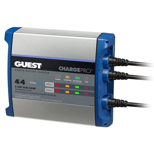 Guest On-Board Battery Charger 8A / 12V - 2 Bank - 120V Input - Battery Chargers