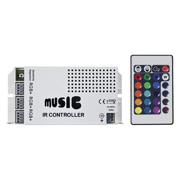 HEISE Sound Activated RGB Controller w/IR Remote - Lighting