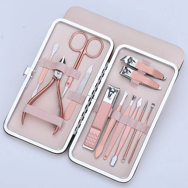 Household Manicure Tool Set Trim Nail Clippers - Rose Gold / B - ASIAN SOUP STARTERS