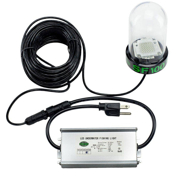 Hydro Glow SF100G 100W/120VVAC Underwater Dock Light - Green Anchored To Bottom - Fishing Accessories