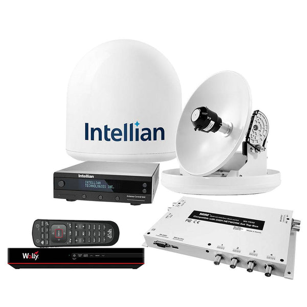 Intellian i2 US System w/DISH/Bell MIM-2 (w/3M RG6 Cable) 15M RG6 Cable DISH HD Wally Receiver - Satellite TV Antennas