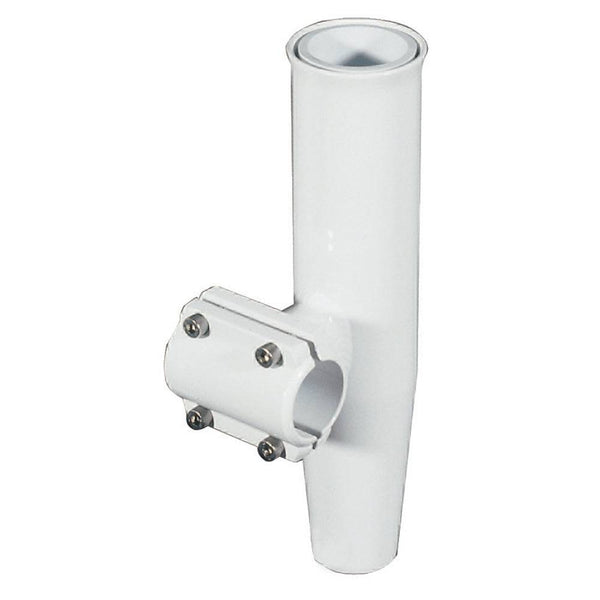 Lee’s Clamp-On Rod Holder - White Aluminum - Horizontal Mount - Fits 1.050’’ O.D. Pipe - Rod Holders