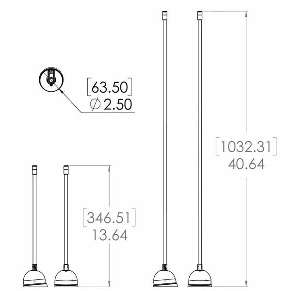 Lumitec Contour Anchor Light - 12’’ - Black Shaft White Base - Navigation Lights