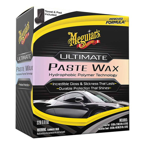 Meguiars Ultimate Paste Wax - Long-Lasting Easy to Use Synthetic Wax - 8oz - Cleaning