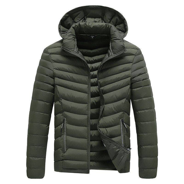 Men’s Hooded Casual Cotton Padded Sports Padded Jacket