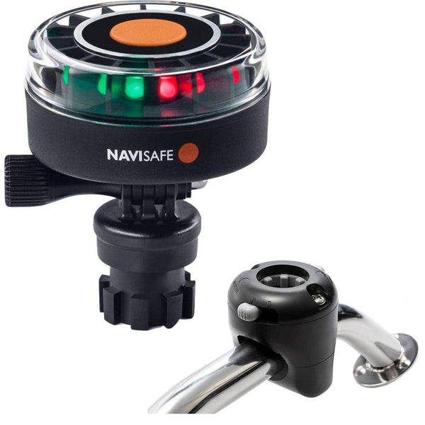 Navisafe Navilight 2NM Tricolor w/Navimount Base Rail Mount - Black - Navigation Lights