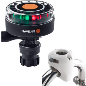 Navisafe Navilight 2NM Tricolor w/Navimount Base Rail Mount - White - Navigation Lights