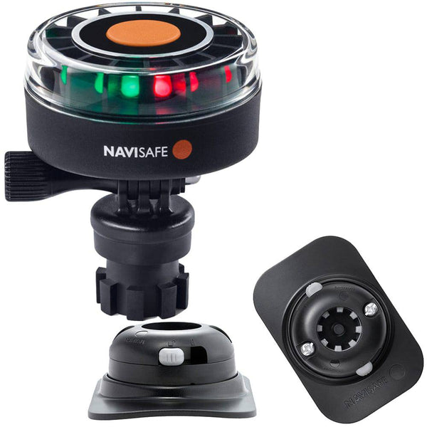 Navisafe Navilight 2NM Tricolor w/Navimount Base RIB Mount - Black - Navigation Lights