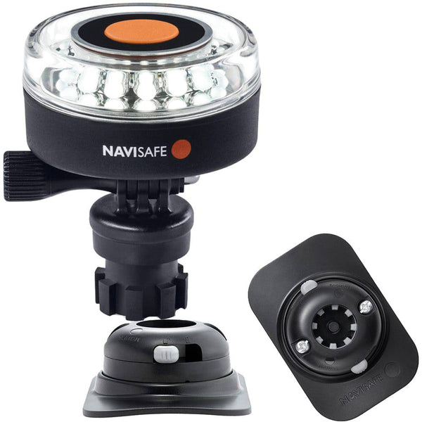 Navisafe Navilight 360 2NM White w/Navimount Base RIB Mount - Black - Navigation Lights