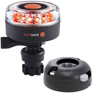 Navisafe Navilight All RED 360 2NM w/Navimount Base Horizontal Mount - Black - Navigation Lights