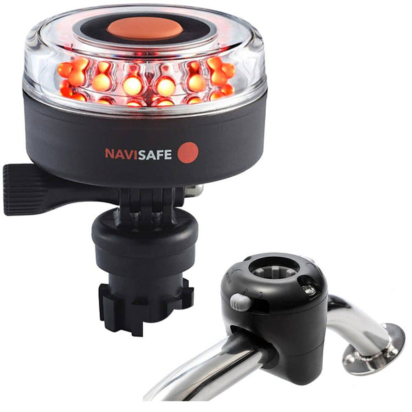 Navisafe Navilight All RED 360 2NM w/Navimount Base Rail Mount - Black - Navigation Lights