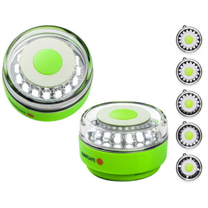 Navisafe Navilight All-White 5 Mode 360 Rescue 2NM w/Green Magnet Base - Navigation Lights