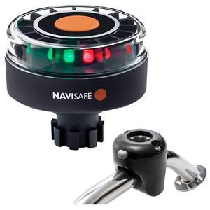 Navisafe Navilight Tricolor 2NM w/Navibolt Base Rail Mount - Black - Navigation Lights