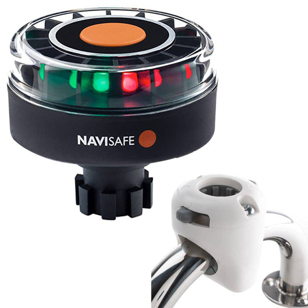 Navisafe Navilight Tricolor 2NM w/Navibolt Base Rail Mount - White - Navigation Lights