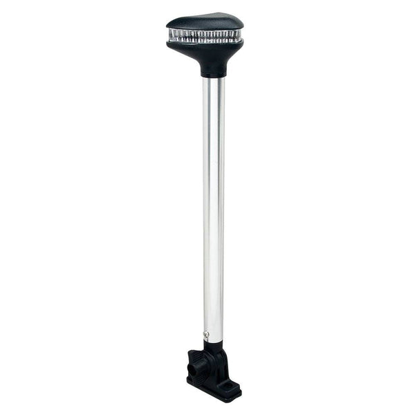 Perko Stealth Series - L.E.D. Fold Down White All-Round Light - Vertical Mount - 13-3/8’’ - Navigation Lights