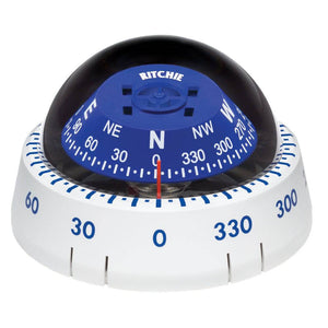 Ritchie XP-99W Kayaker Compass - Surface Mount - White - Compasses - Magnetic